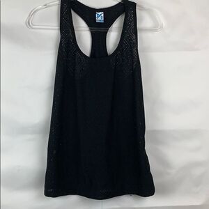 Old Navy black laser cut active tank top